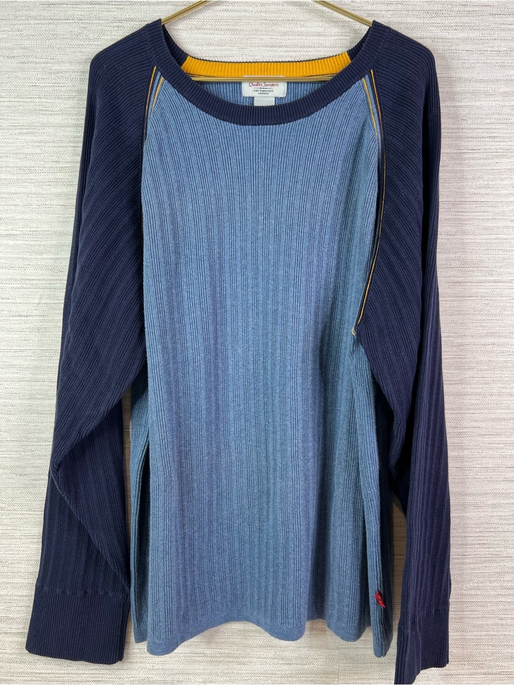 RARE XXL/TRUE OVERSIZED VINTAGE 90s/YTK Levi's Ribbed Raglan Knit-100% Cotton